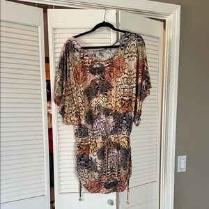 Multicolor Animal Print Luli Fama swimsuit cover-up